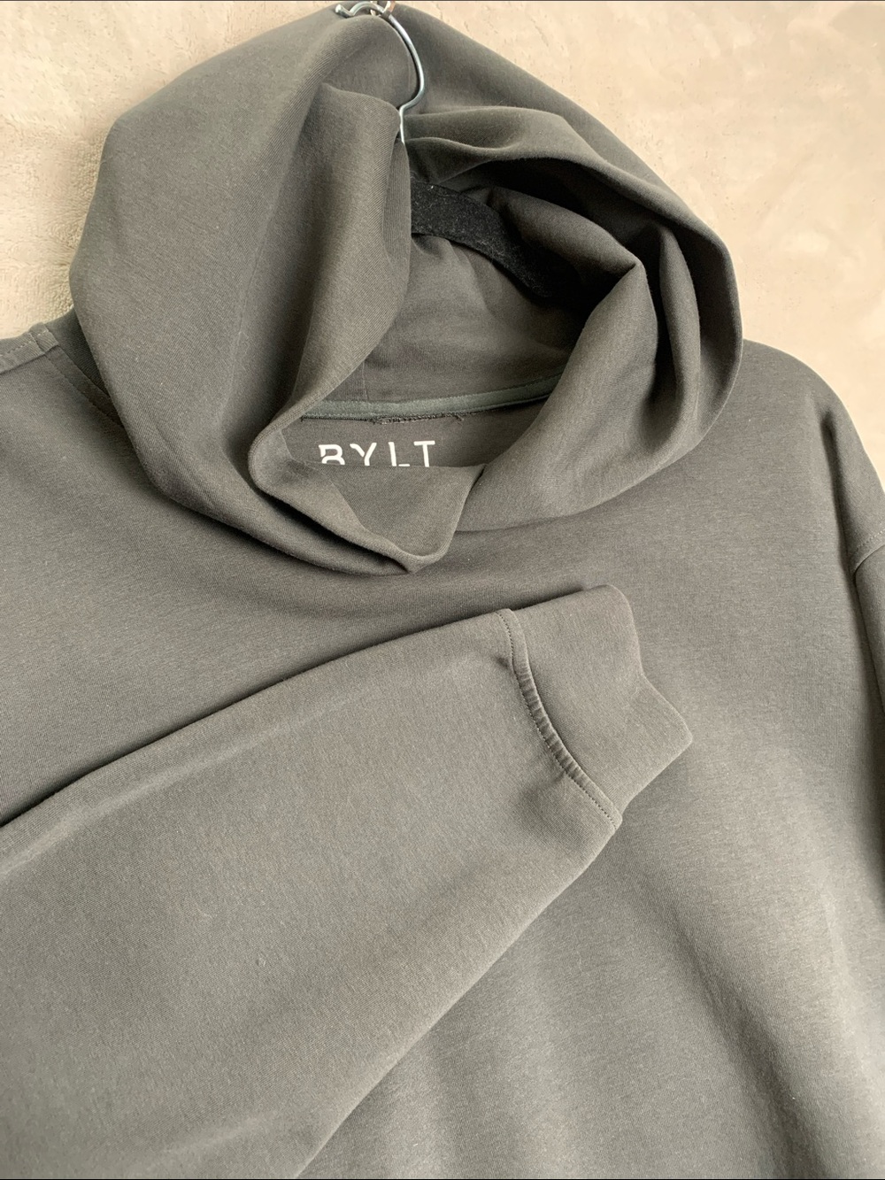 BYLT Basics Grey Hoodie in Faded Gray